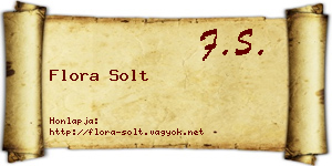 Flora Solt névjegykártya